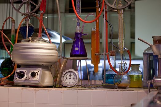 View glassware and others object in the science laboratory