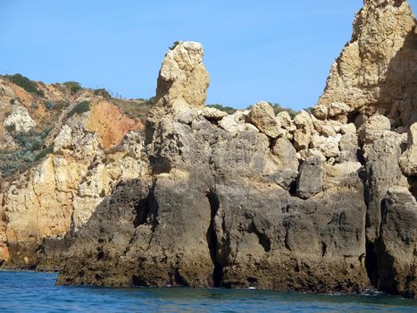 Picturesque Algarve coast between Lagos and the Cap Vincent