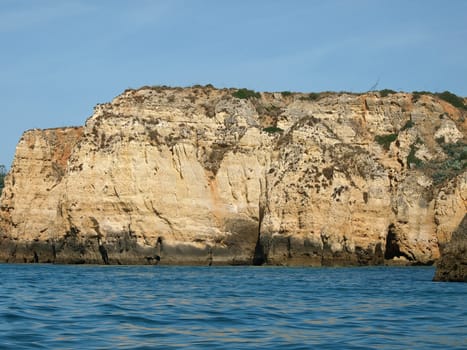 Picturesque Algarve coast between Lagos and the Cap Vincent
