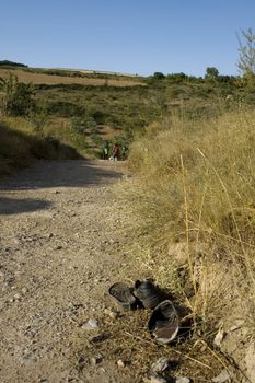 Broken boots and Pilgrims; Way of St. James in the summer