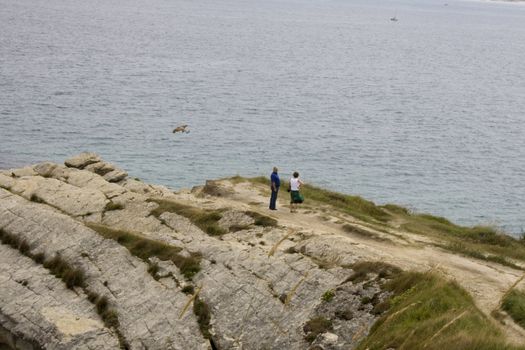 People looking the sea, Santander Cantabrian Sea