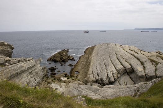 Santander sea, Cliff in the Cantabrian Sea