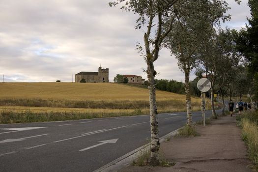 Road in the spanish countryside, way of St. James