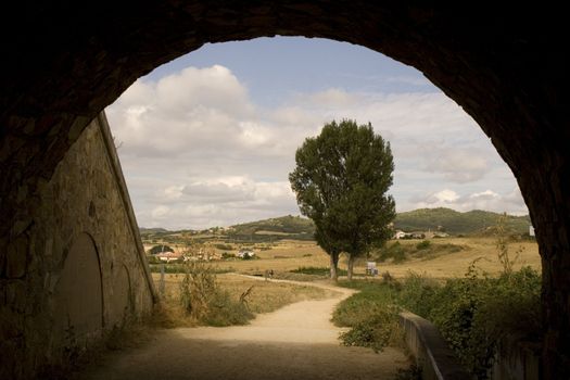 Road in the spanish countryside, way of St. James