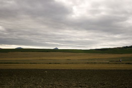 A Trucks in the spanish countryside in the summer