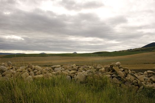 View of Spanish countryside in the summer