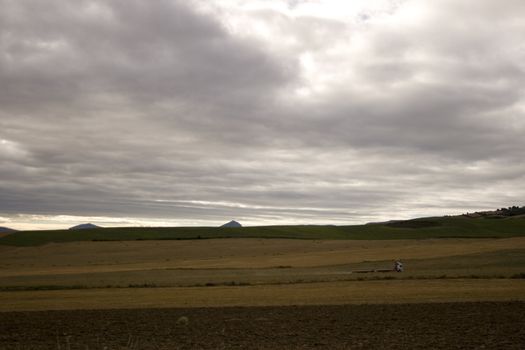 A Trucks in the spanish countryside in the summer