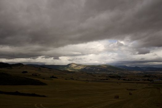 View of the Spanish countryside in the summer