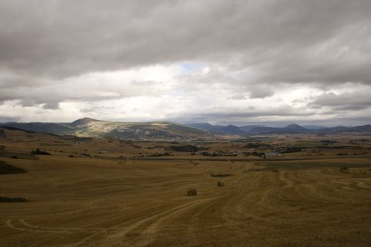 View of the Spanish countryside in the summer