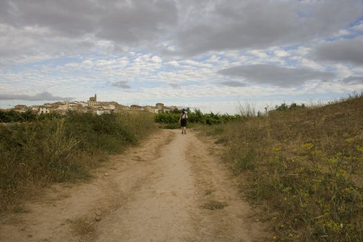 Pilgrims on the road, Way of St. James