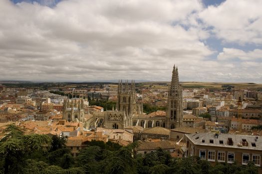 Top view of Burgos, Famous Spanish city