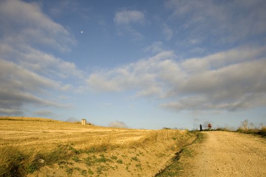 Way of St. James, Spanish countryside in the summer