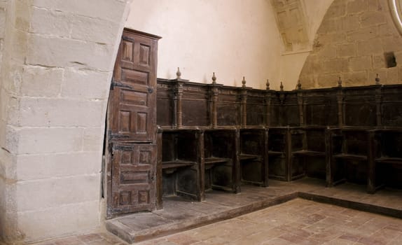 View of the confessional, Interior of the Granon church