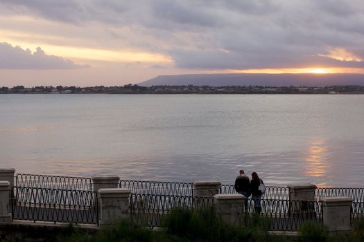 lovers looking the sea, Ortigia - Syracuse