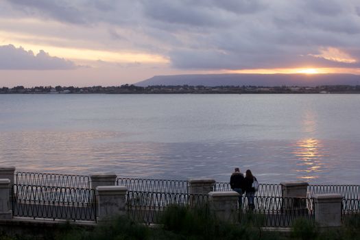 lovers looking the sea, Ortigia - Syracuse