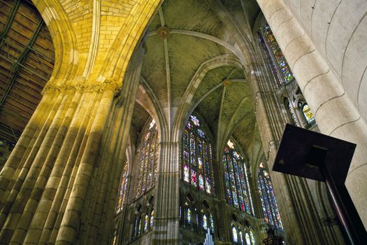 Interior of Leon Cathedral, Spain