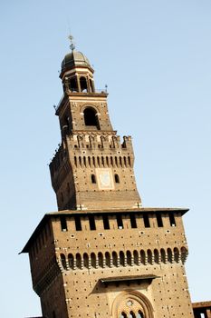 Sforzesco castle in Milan, Italy