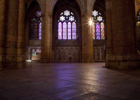 Interior of Leon Cathedral, Spain