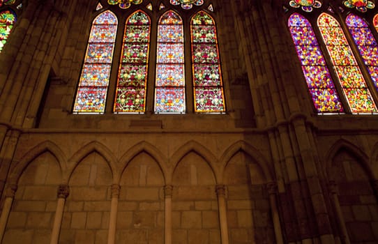 Interior of Leon Cathedral, Spain