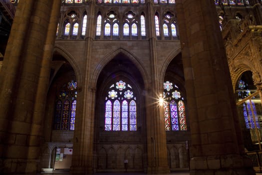 Interior of Leon Cathedral, Spain