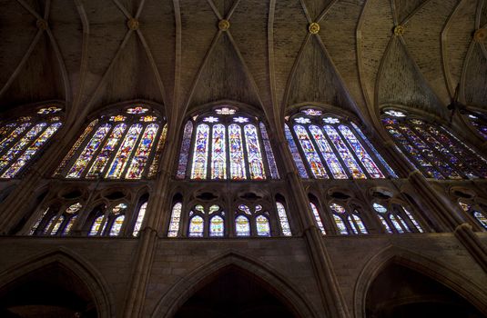 Interior of Leon Cathedral, Spain