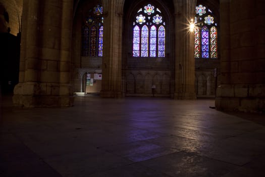 Interior of Leon Cathedral, Spain