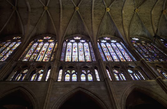 Interior of Leon Cathedral, Spain