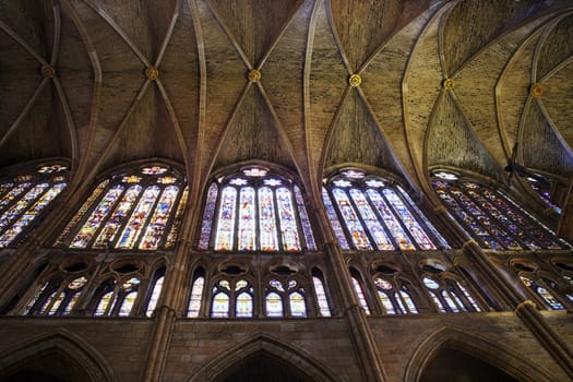 Interior of Leon Cathedral, Spain