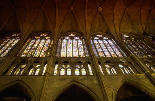 Interior of Leon Cathedral, Spain