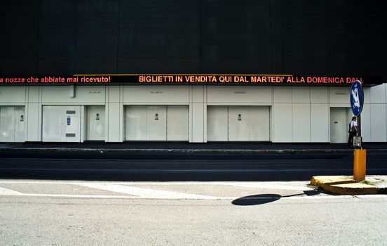 Empty street in the city of Milan - Italy