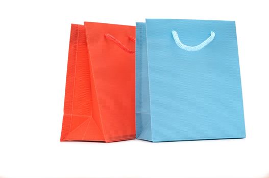 Bags for shopping on white