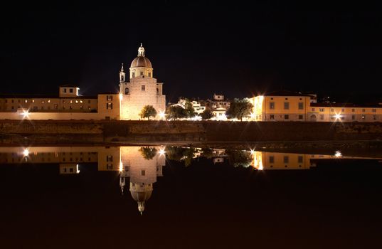 View of Florence at night, Italy