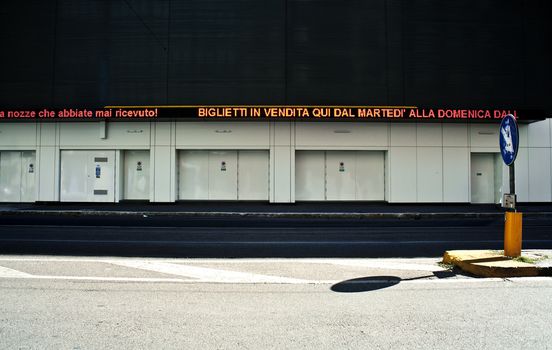 Empty street in the city of Milan - Italy