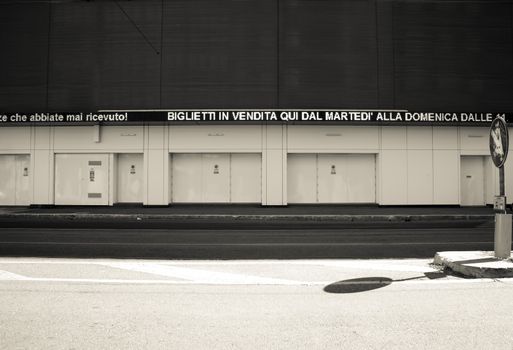 Empty street in the city of Milan - Italy