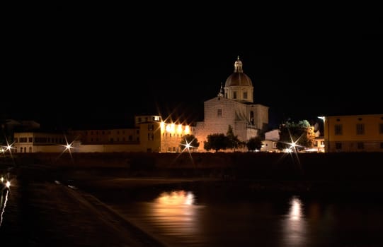 View of Florence at night, Italy