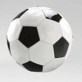 Single soccer ball isolated on plain background, clipping path included 
