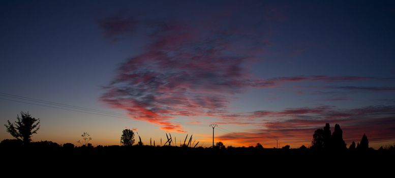 Sunrise in the spanish countryside