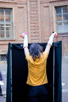 Photo of a Show with the geese puppets