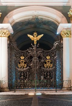 Main gate of Winter Palace  in St. Petersburg, Russia