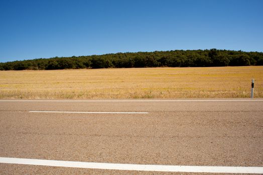 View of road in the Spanish countryside