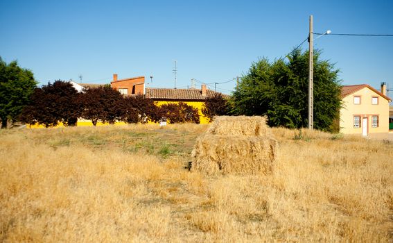 Bales of hay, spanish countryside