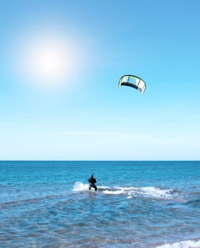 beautiful blue Caribbean sky, sea and sun