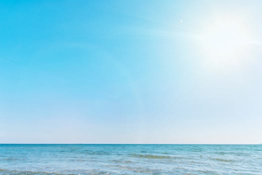 beautiful blue Caribbean sky, sea and sun