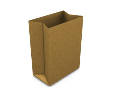 3D render of a paper bag