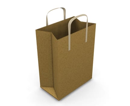 3D render of a shopping bag