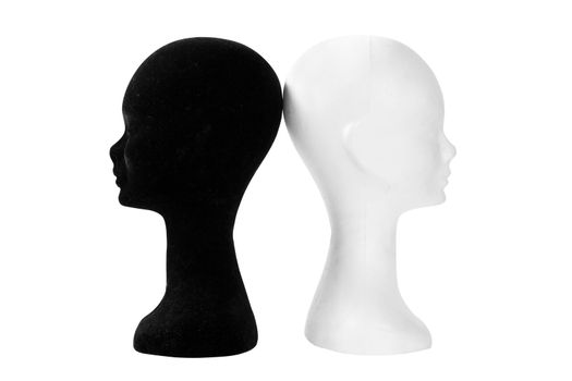White and black heads dummies
