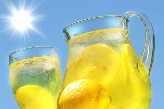 Cool lemonade on a hot summer day