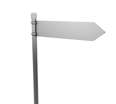 3D render of a blank road sign