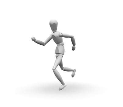 3D render of a man running