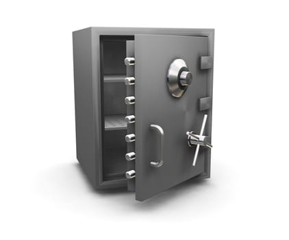 3D render of a bank safe